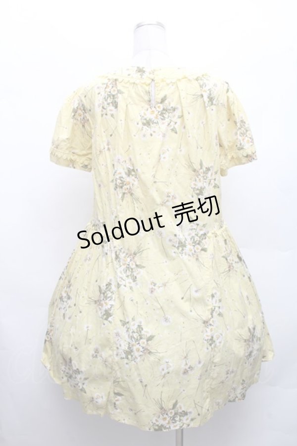 画像2: PINK HOUSE / ヒナギクブーケ柄ワンピース  イエロー S-26-03-08-036-LO-SK-AS-ZS (2)