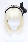 画像2: LOLITA / リボンレースカチューシャ  黒 S-26-03-08-004-LO-AC-HR-ZS (2)