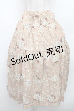 画像: PINK HOUSE / 雛菊プリントスカート  ベージュ S-26-03-08-043-LO-SK-AS-ZS