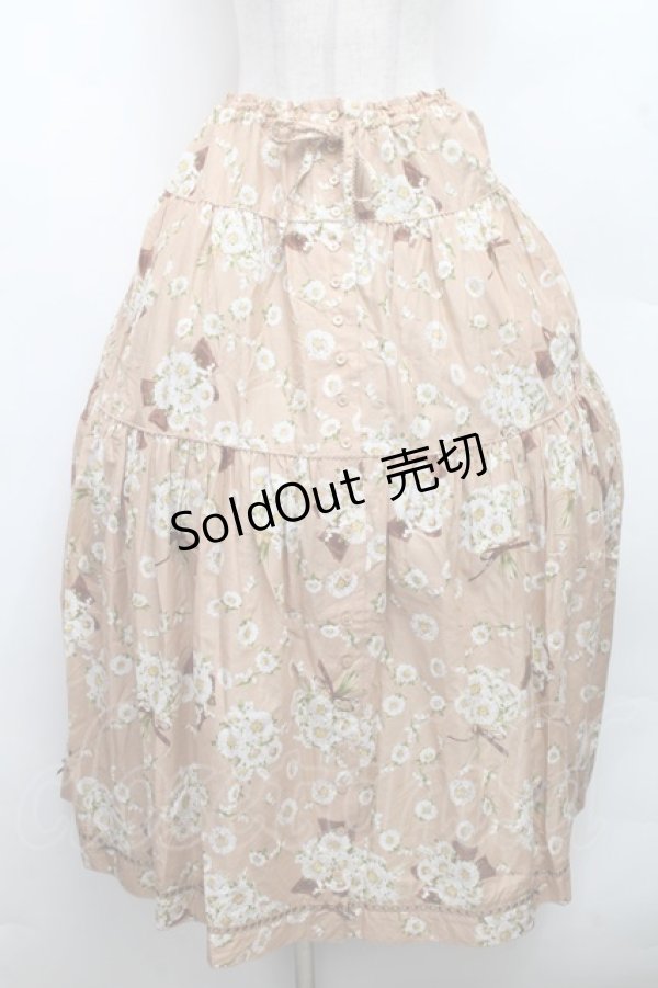 画像1: PINK HOUSE / 雛菊プリントスカート  ベージュ S-26-03-08-043-LO-SK-AS-ZS (1)