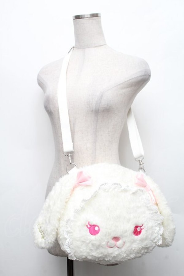 画像1: BABY,THE STARS SHINE BRIGHT / うさくみゃんのおかおBag  白 S-26-03-08-005-BA-BG-AS-ZS (1)