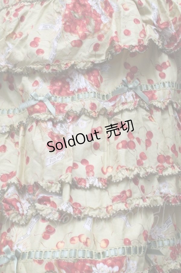 画像3: PINK HOUSE / チェリープリントスカート  イエロー S-26-03-08-044-LO-SK-AS-ZS (3)