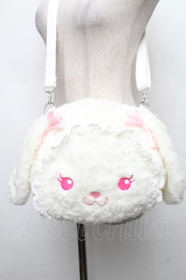 画像2: BABY,THE STARS SHINE BRIGHT / うさくみゃんのおかおBag  白 S-26-03-08-005-BA-BG-AS-ZS (2)