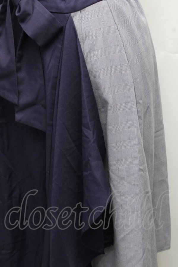 画像3: axes femme / 切替スカート  紺 S-26-03-08-049-AX-TO-AS-ZS (3)