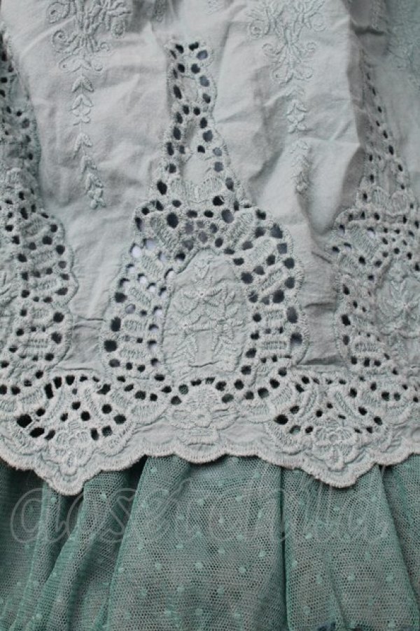 画像3: axes femme / ウエスト編み上げレーススカート  グリーン S-26-03-08-050-AX-SK-AS-ZS (3)