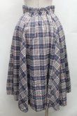 画像2: Secret Honey / チェック柄ロングスカート  ブルー S-26-03-08-053-CA-SK-HR-ZS (2)