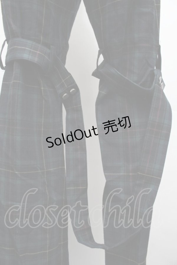 画像5: PEACE NOW / チェックボンテージパンツ  グリーン S-26-03-08-056-PU-PA-HR-ZS (5)