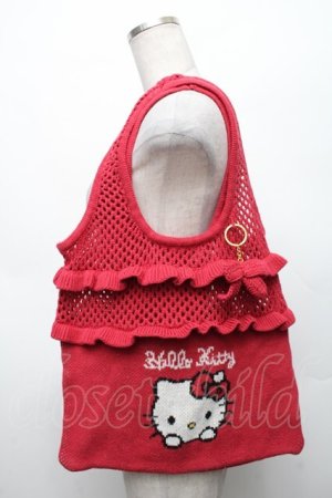 画像: axes femme / ハローキティニットバッグ  赤 S-26-03-08-006-AX-BG-AS-ZS