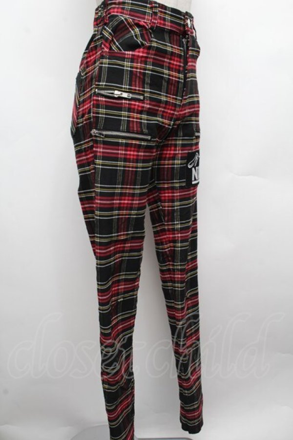 画像3: NieR Clothing / チェックパンツ  赤 S-26-03-08-058-PU-PA-AS-ZS (3)