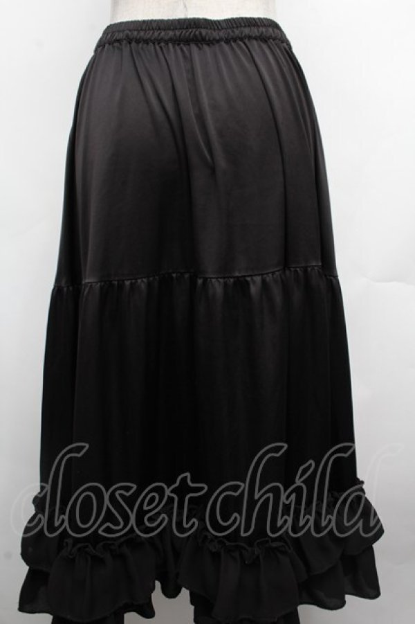 画像2: axes femme kawaii / ミディフリルペチスカート  黒 S-26-03-08-060-AX-SK-HR-ZS (2)
