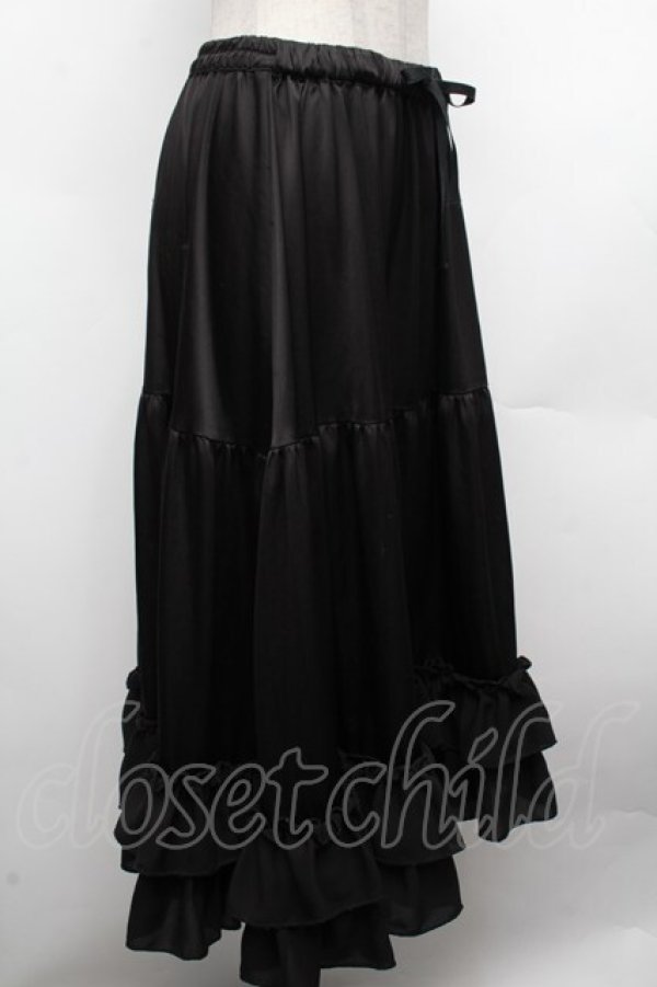 画像3: axes femme kawaii / ミディフリルペチスカート  黒 S-26-03-08-060-AX-SK-HR-ZS (3)