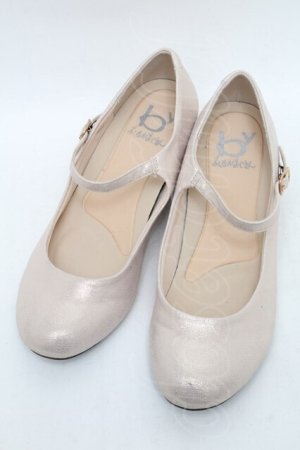 画像: あしながおじさん / ラメパンプス 23.5 アイボリー S-26-03-08-002-PU-SH-HR-ZS