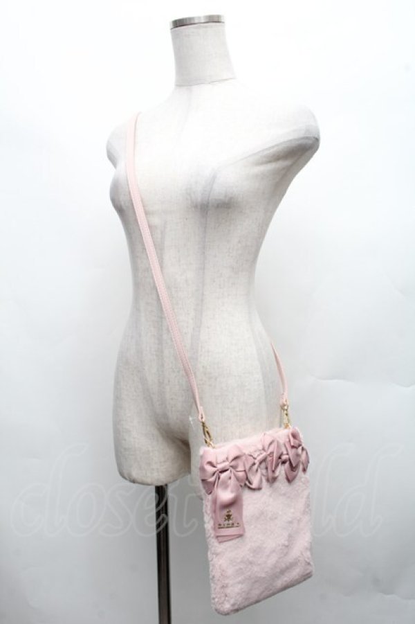 画像1: m petit by misako / AMリボンショルダーバッグ  ピンク S-26-03-08-012-LO-BG-AS-ZS (1)