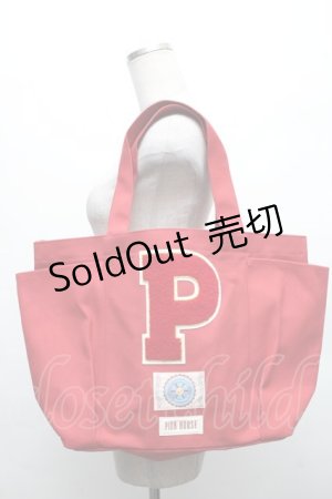 画像: PINK HOUSE / ロゴワッペントートバッグ  赤 S-26-03-08-013-LO-BG-AS-ZS