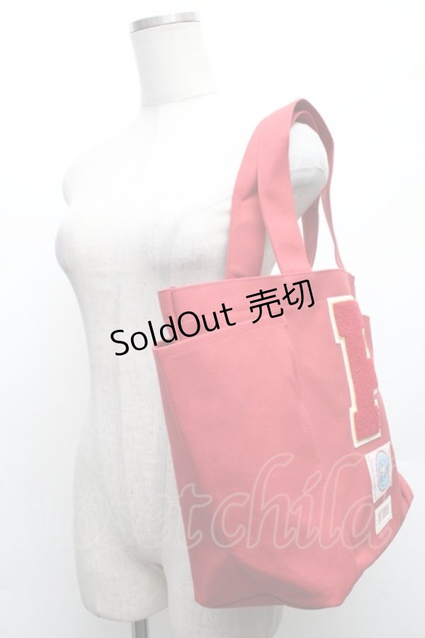 画像2: PINK HOUSE / ロゴワッペントートバッグ  赤 S-26-03-08-013-LO-BG-AS-ZS (2)