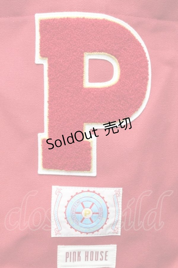 画像3: PINK HOUSE / ロゴワッペントートバッグ  赤 S-26-03-08-013-LO-BG-AS-ZS (3)