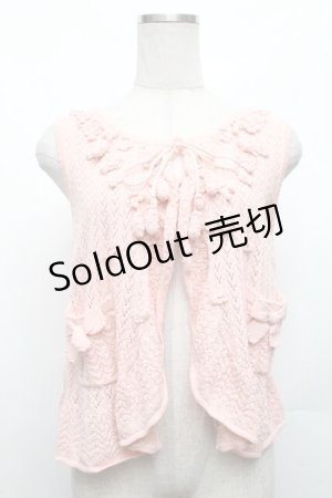 画像: PINK HOUSE / ニットベスト  ピンク S-26-03-08-015-LO-TO-AS-ZS