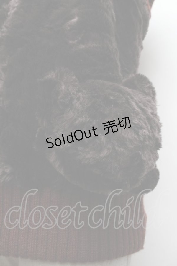 画像2: PINK HOUSE / くまモチーフニットベスト  ブラウン S-26-03-08-018-LO-TO-AS-ZS (2)