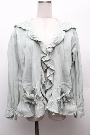 画像: WONDERFUL WORLD / フード付フリルオーバーブラウス  ミント S-26-03-08-024-LO-BL-AS-ZS