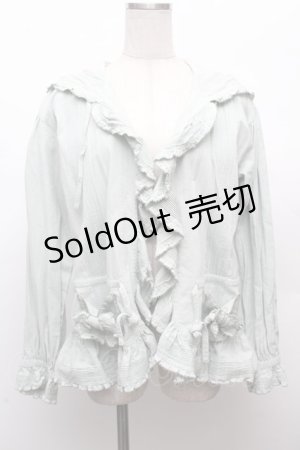 画像: WONDERFUL WORLD / フード付フリルオーバーブラウス  ミント S-26-03-08-024-LO-BL-AS-ZS