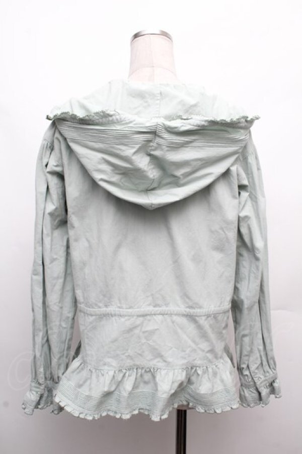 画像2: WONDERFUL WORLD / フード付フリルオーバーブラウス  ミント S-26-03-08-024-LO-BL-AS-ZS (2)