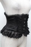 画像3: ATELIER PIERROT / Frill Short Corset コルセット  黒 S-26-03-10-041-EL-TO-TE-ZS (3)