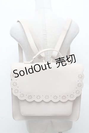 画像: m petit by misako / スカラップ被せの3WAYバッグ  ベージュ S-26-03-10-044-0-BG-HR-ZS