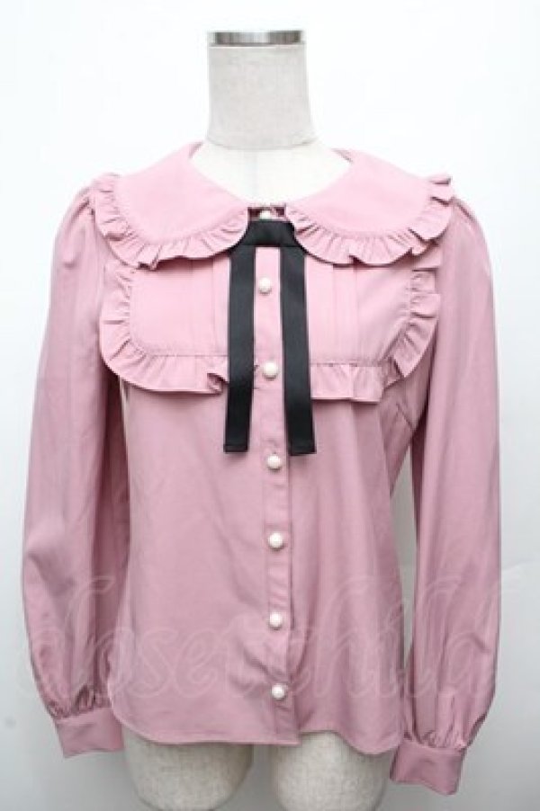 画像1: Ank Rouge / ヨーク切替ブラウス  ピンク S-26-03-10-050-CA-BL-AS-ZS (1)