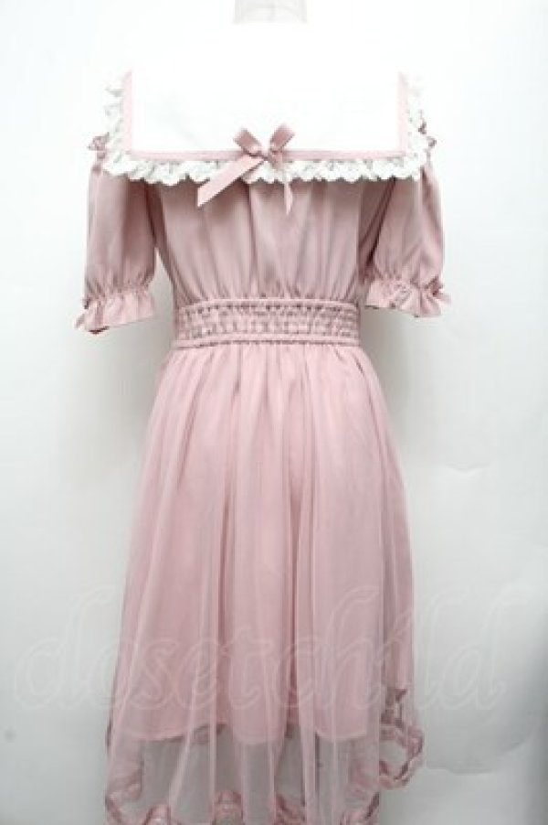 画像2: LIZ LISA / 肩あきセーラーカラーワンピース  ピンク S-26-03-10-051-LO-OP-AS-ZS (2)