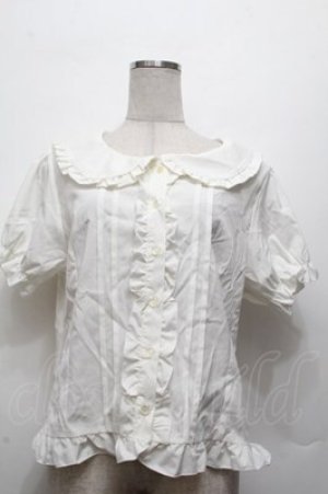 画像: Deary / 丸襟フリルブラウス 3L 白 S-26-03-10-055-LO-BL-AS-ZS