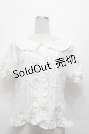 画像: Deary / 丸襟フリルブラウス 3L 白 S-26-03-10-055-LO-BL-AS-ZS