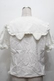 画像2: Deary / 丸襟フリルブラウス 3L 白 S-26-03-10-055-LO-BL-AS-ZS (2)