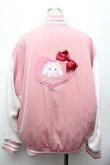 画像2: BABY,THE STARS SHINE BRIGHT / うさくみゃちゃんのSweet Loveスタジアムジャンパー  ピンク×白 S-26-03-10-056-BA-JA-TE-ZS (2)