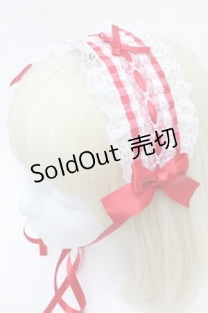 画像: LOLITA / レースヘッドドレス  赤ｘ白 S-26-03-10-015-LO-AC-HR-ZS