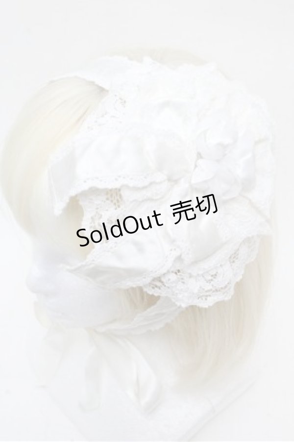 画像1: metamorphose / 円形ローズヘッドドレス  白 S-26-03-10-017-ME-TO-AS-ZS (1)