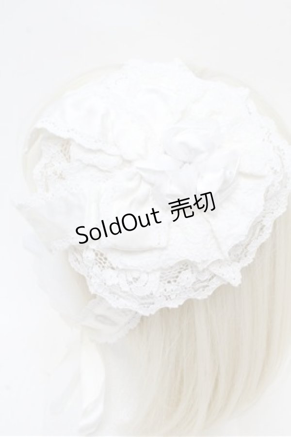 画像2: metamorphose / 円形ローズヘッドドレス  白 S-26-03-10-017-ME-TO-AS-ZS (2)