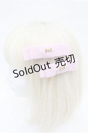 画像: Angelic Pretty / ベロアリボンクリップ  ピンク S-26-03-10-024-AP-AC-AS-ZS