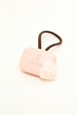 画像: Q-pot. / クリーミーソープヘアゴム  ピンク S-26-03-10-029-QP-AC-AS-ZS
