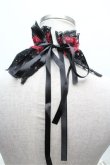 画像2: MARBLE / レース付け襟  黒ｘ赤 S-26-03-10-035-GO-TO-HR-ZS (2)