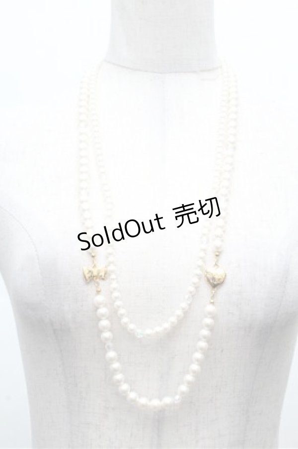 画像1: Angelic Pretty / Twinパールネックレス  オフ S-26-03-10-037-AP-AC-AS-ZS (1)