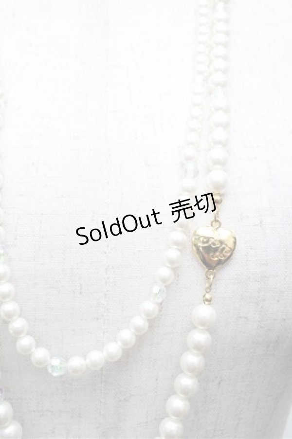 画像2: Angelic Pretty / Twinパールネックレス  オフ S-26-03-10-037-AP-AC-AS-ZS (2)