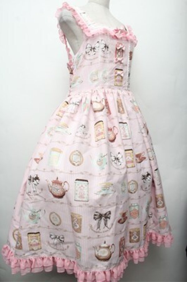 画像3: metamorphose / 【プラスサイズ】Classic Tea Houseジャンパースカート 2 ピンク S-26-03-12-034-ME-OP-AS-ZS (3)