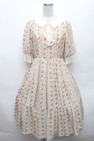 画像: axes femme kawaii / プチローズ柄ワンピース  オフ S-26-03-12-037-AX-OP-AS-ZS