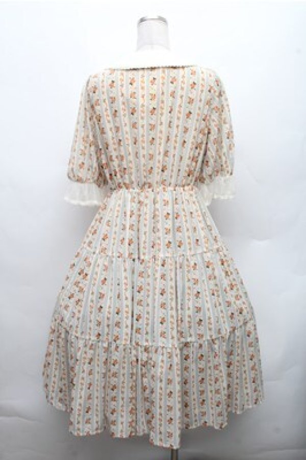 画像2: axes femme kawaii / プチローズ柄ワンピース  オフ S-26-03-12-037-AX-OP-AS-ZS (2)