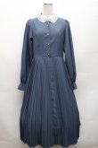 画像1: m petit by misako / AM*レースエリプリーツワンピース L ブルー S-26-03-12-041-LO-OP-AS-ZS (1)