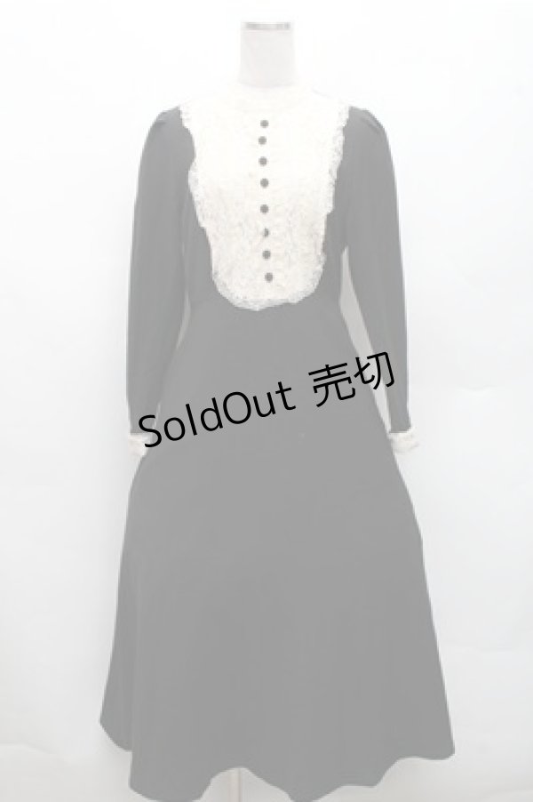 画像1: an another angelus / クレリックレースヨーク切替ロングワンピース  黒 S-26-03-12-046-CA-OP-AS-ZS (1)