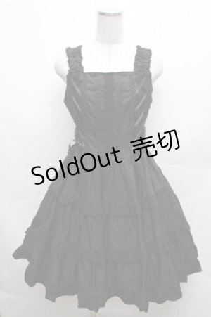 画像: BABY,THE STARS SHINE BRIGHT / ミルフィーユジャンパースカート（2022年）  黒 S-26-03-12-050-BA-OP-AS-ZS