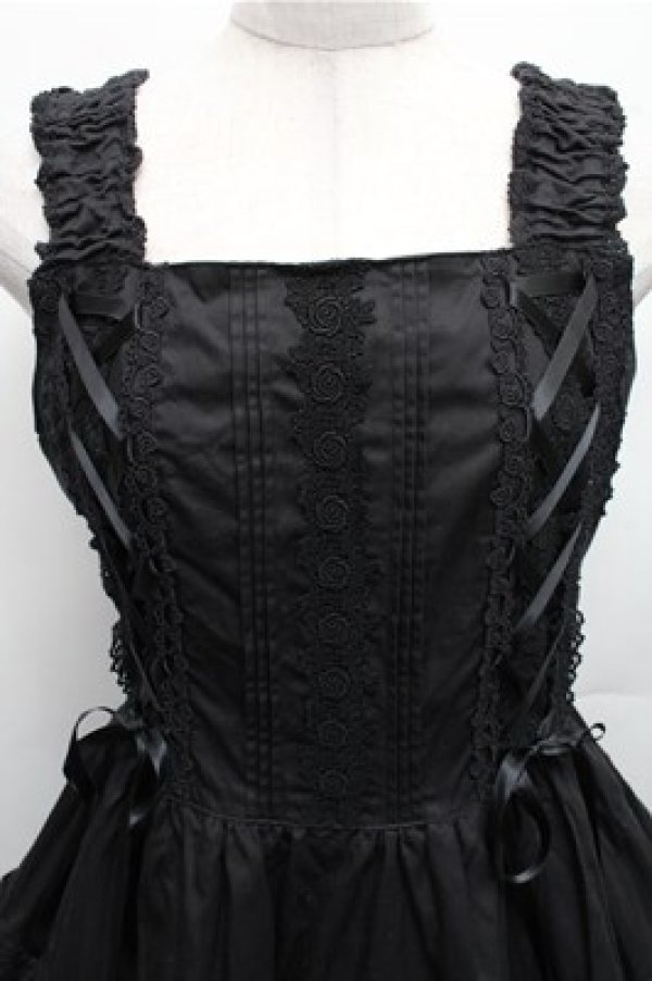 画像3: BABY,THE STARS SHINE BRIGHT / ミルフィーユジャンパースカート（2022年）  黒 S-26-03-12-050-BA-OP-AS-ZS (3)