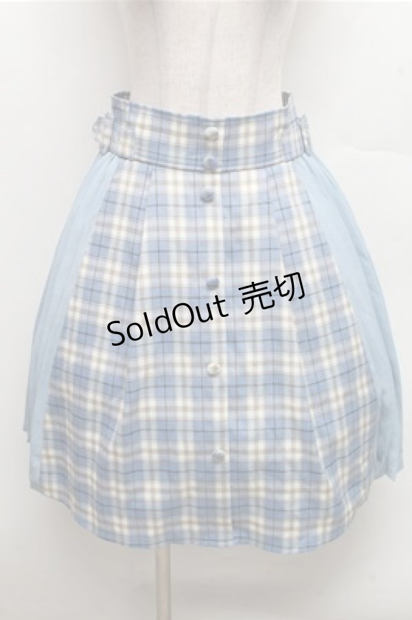 画像1: axes femme POETIQUE / チェックスカート  サックス S-26-03-12-056-AX-SK-AS-ZS (1)