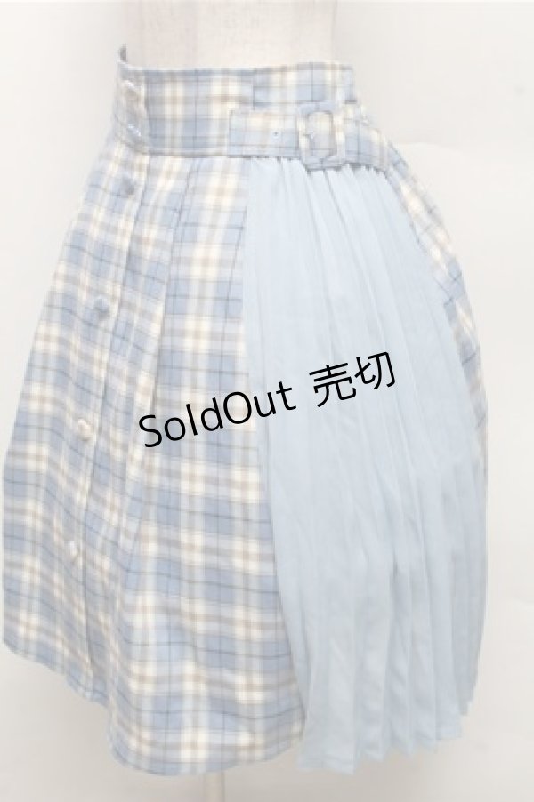 画像3: axes femme POETIQUE / チェックスカート  サックス S-26-03-12-056-AX-SK-AS-ZS (3)